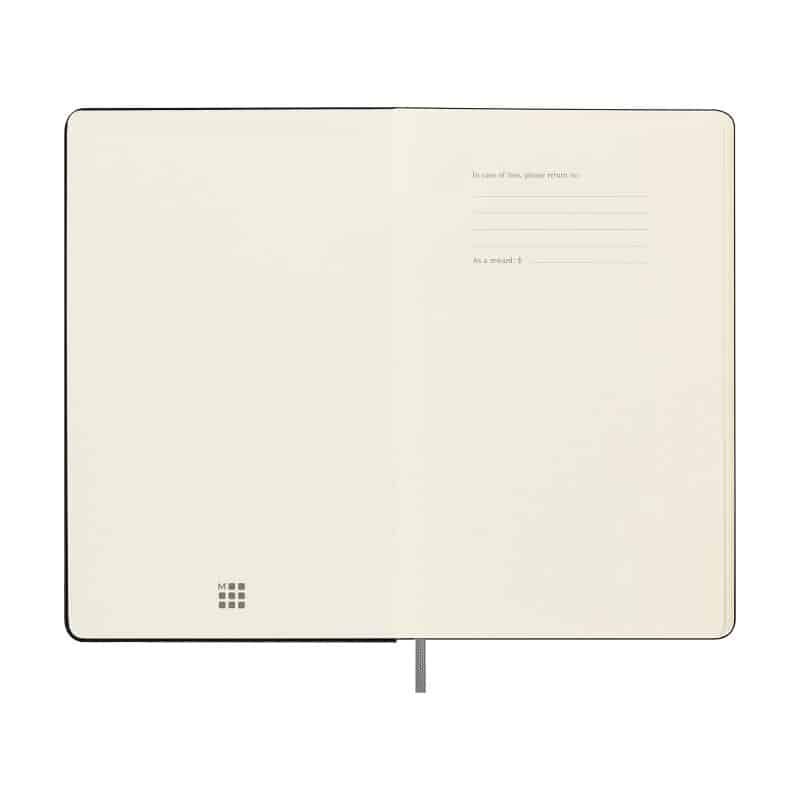 Custom Moleskine Hard Cover Ruled Large Smart Notebook - Black - 2