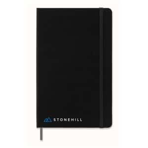 Custom Moleskine Hard Cover Ruled Large Smart Notebook - Black