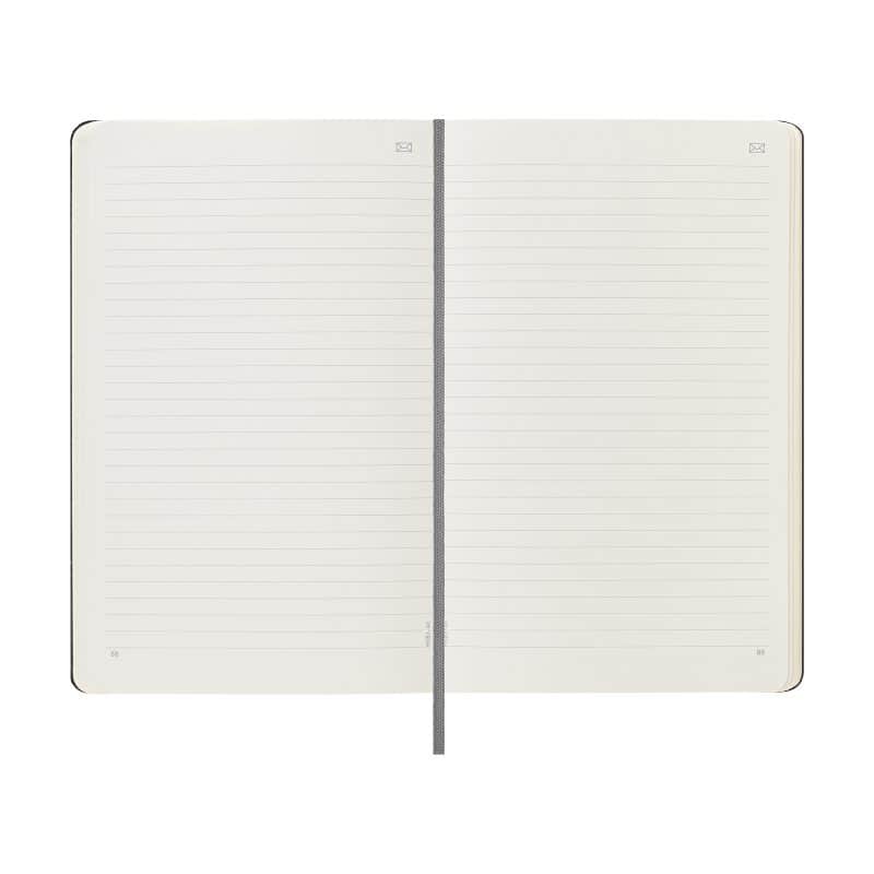 Custom Moleskine Hard Cover Ruled Large Smart Notebook - Black - 6