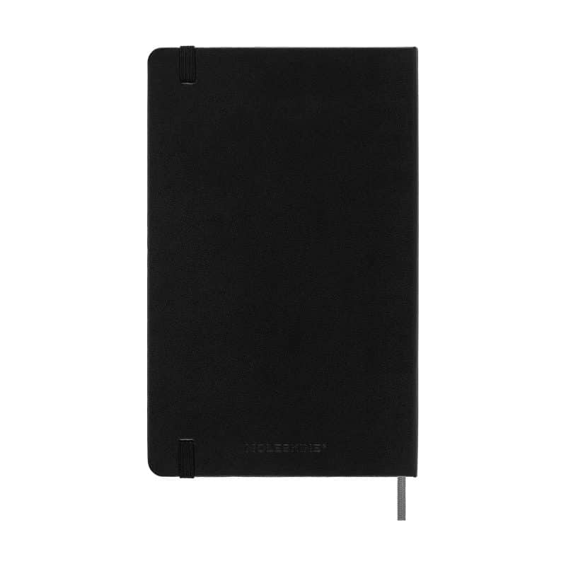 Custom Moleskine Hard Cover Ruled Large Smart Notebook - Black - 7