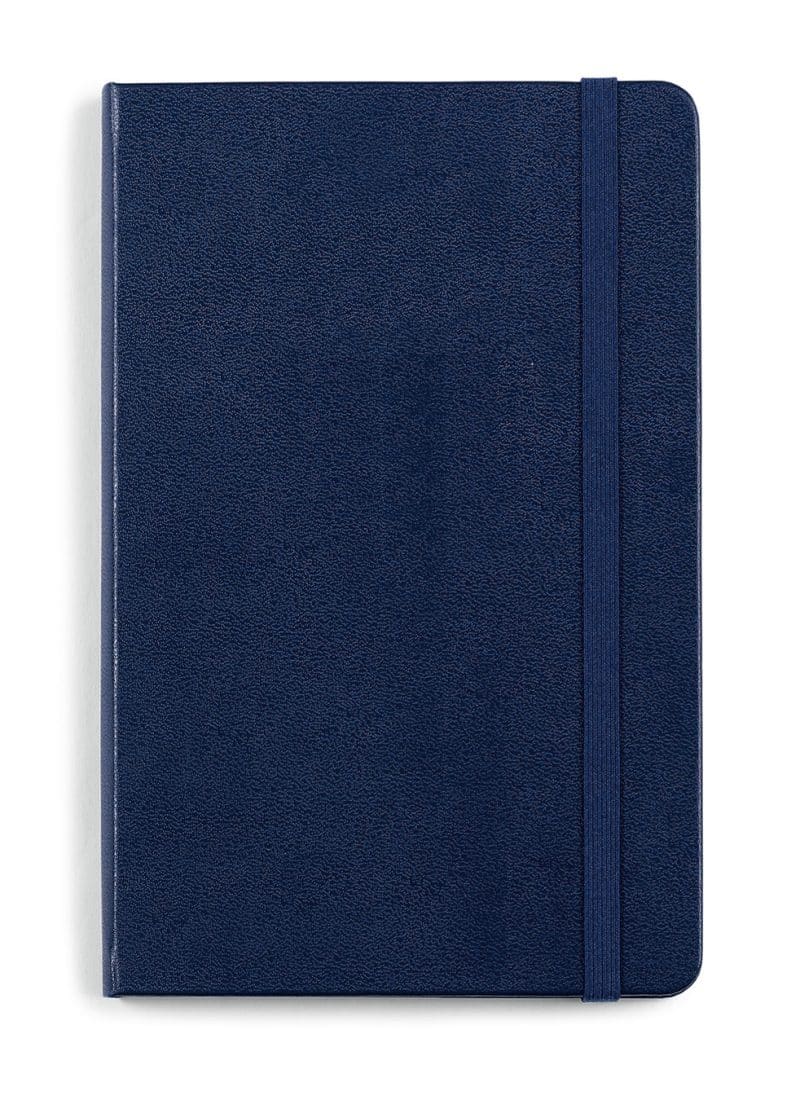 Custom Moleskine Hard Cover Ruled Medium Notebook - Navy Blue - 1
