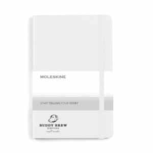 Custom Moleskine Hard Cover Ruled Medium Notebook - White