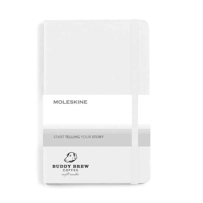 Custom Moleskine Hard Cover Ruled Medium Notebook - White