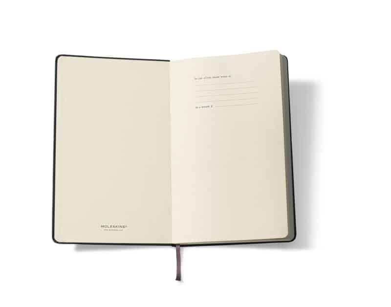 Custom Moleskine Hard Cover Ruled Pocket Notebook - Black - 4