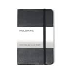 Custom Moleskine Hard Cover Ruled Pocket Notebook - Black - 5