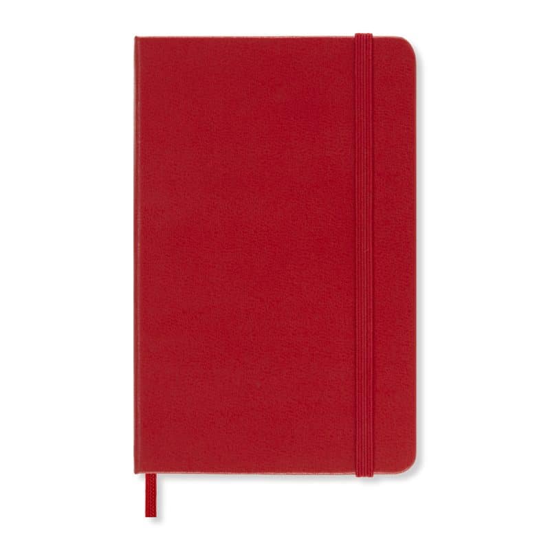 Custom Moleskine Hard Cover Ruled Pocket Notebook - Scarlet Red - 1