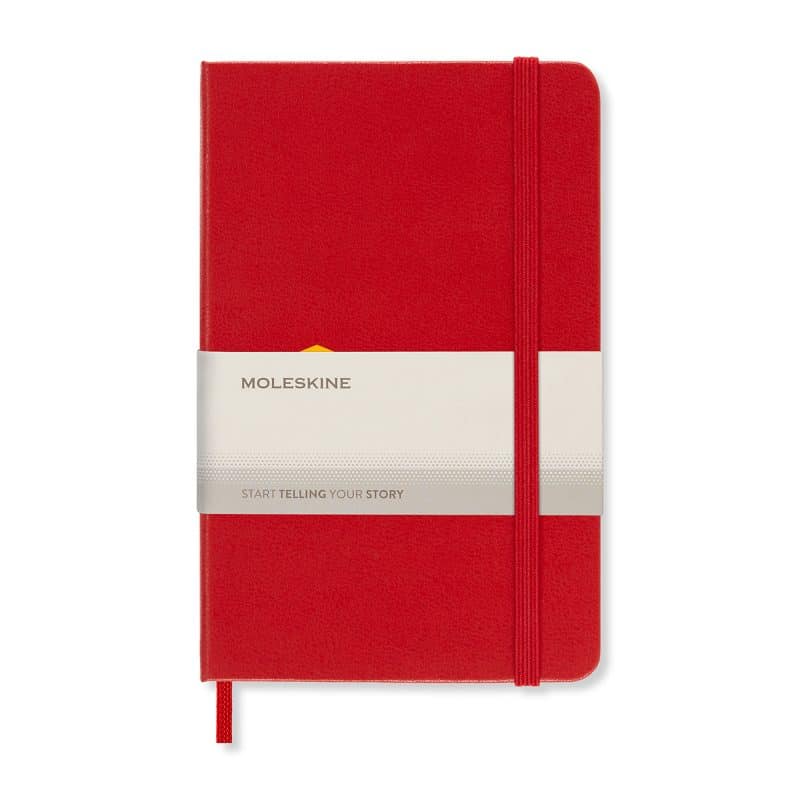 Custom Moleskine Hard Cover Ruled Pocket Notebook - Scarlet Red - 2