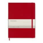 Custom Moleskine Hard Cover Ruled X-Large Notebook - Scarlet Red - 2