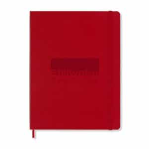Custom Moleskine Hard Cover Ruled X-Large Notebook - Scarlet Red