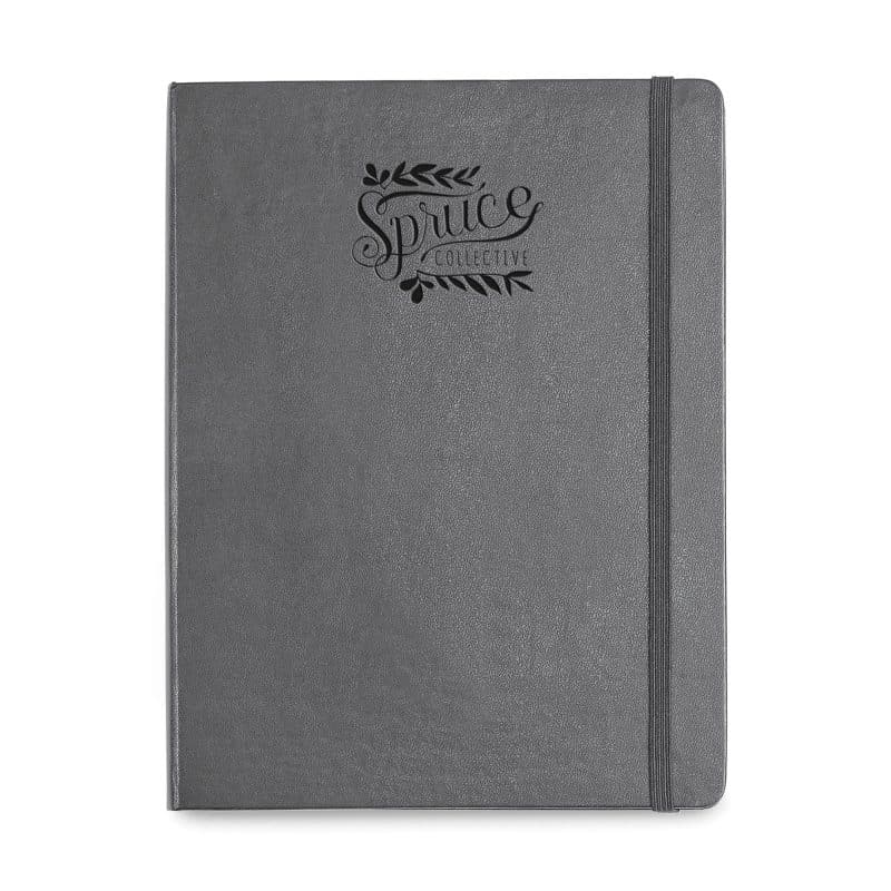 Custom Moleskine Hard Cover Ruled X-Large Notebook - Slate Grey