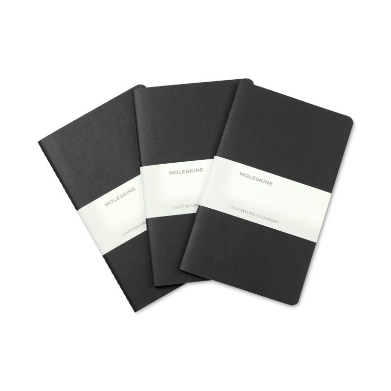 Custom Moleskine Large Cahier 3-Pack - Black - 1