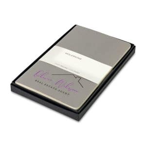 Custom Moleskine Large Cahier Gift Set - Pebble Grey