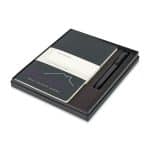 Custom Moleskine Large Cahier and GO Pen Gift Set - Black