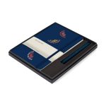 Custom Moleskine Large Notebook and GO Pen Gift Set - Navy Blue - Sapphire Blue