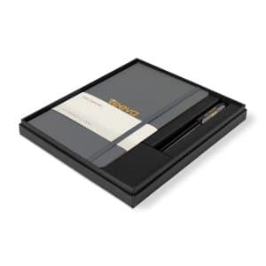 Custom Moleskine Large Notebook and Kaweco Pen Gift Set - Slate Grey