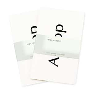 Custom Moleskine Large Volant 2-Pack - White