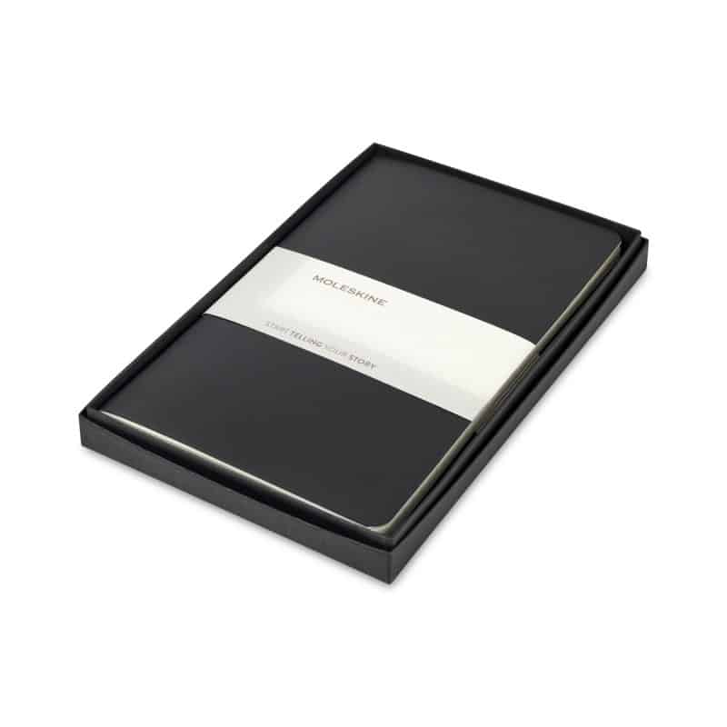 Custom Moleskine Large Volant Gift Set - Black - 1