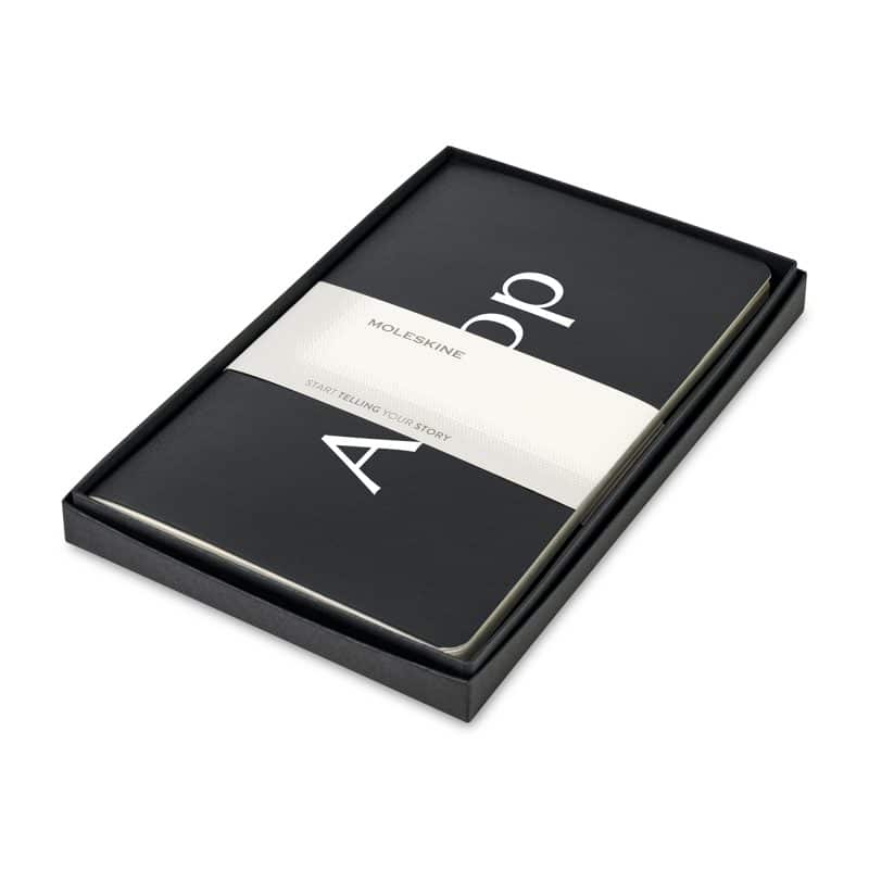 Custom Moleskine Large Volant Gift Set - Black