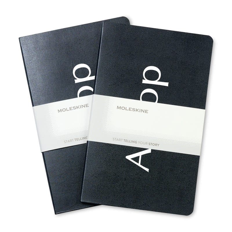 Custom Moleskine Large Volant and GO Pen Gift Set - Black - 2