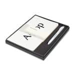 Custom Moleskine Large Volant and GO Pen Gift Set - White