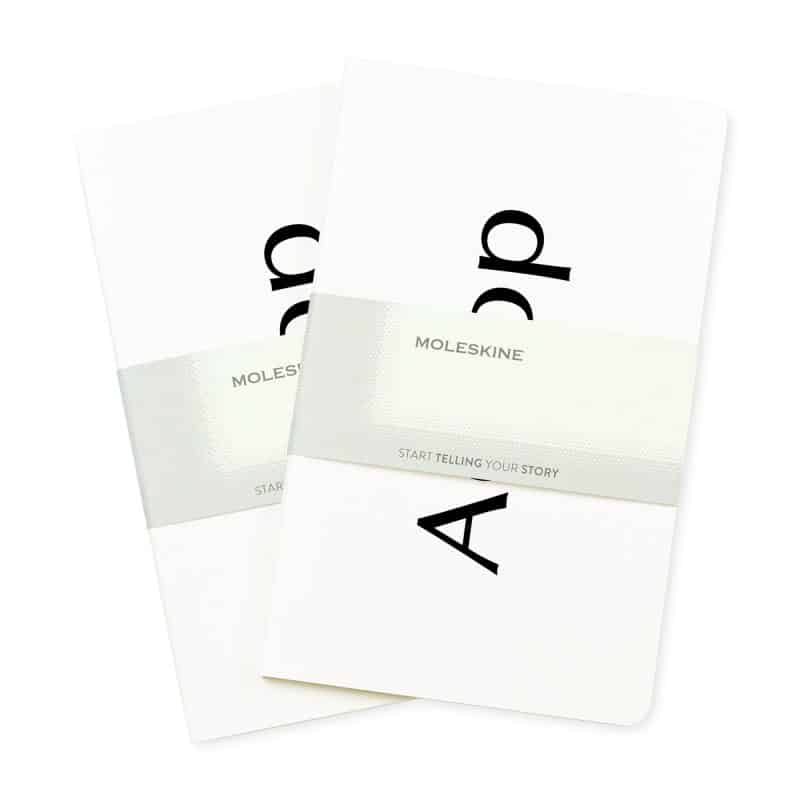 Custom Moleskine Large Volant and GO Pen Gift Set - White - 2