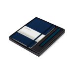Custom Moleskine Medium Notebook and GO Pen Gift Set - Navy Blue - Sapphire Blue - 1