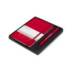 Custom Moleskine Medium Notebook and GO Pen Gift Set - Scarlet Red