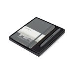 Custom Moleskine Medium Notebook and GO Pen Gift Set - Slate Grey - Slate Grey