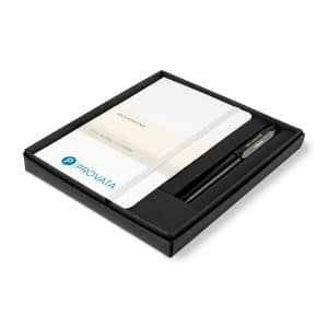 Custom Moleskine Medium Notebook and Kaweco Pen Gift Set - White