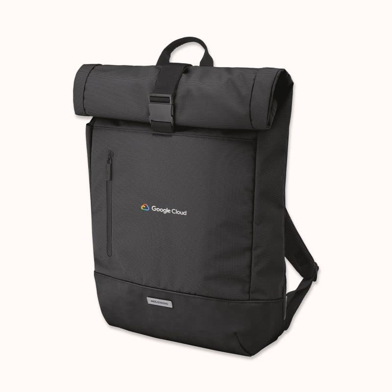 Custom Moleskine Metro Rolltop Backpack - Black - 2