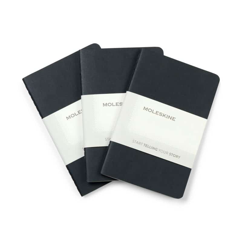 Custom Moleskine Pocket Cahier 3-Pack - Black - 1