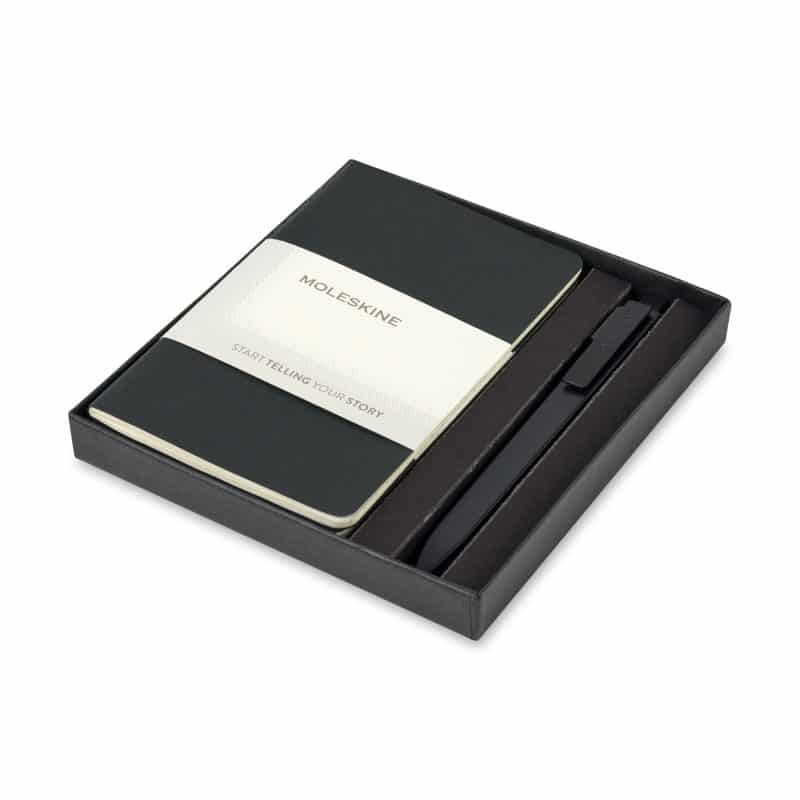 Custom Moleskine Pocket Cahier and GO Pen Gift Set - Black - 1