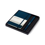 Custom Moleskine Pocket Notebook and GO Pen Gift Set - Sapphire Blue - Sapphire Blue