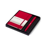 Custom Moleskine Pocket Notebook and GO Pen Gift Set - Scarlet Red