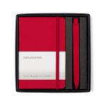 Custom Moleskine Pocket Notebook and GO Pen Gift Set - Scarlet Red - 4