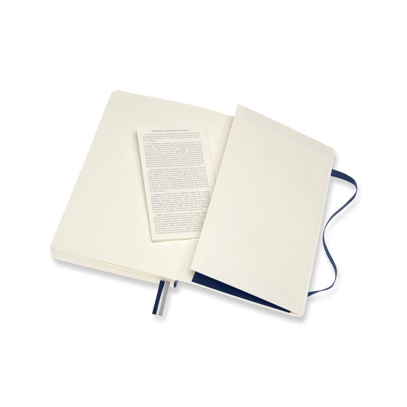 Custom Moleskine Soft Cover Ruled Large Expanded Notebook - Sapphire Blue - 3