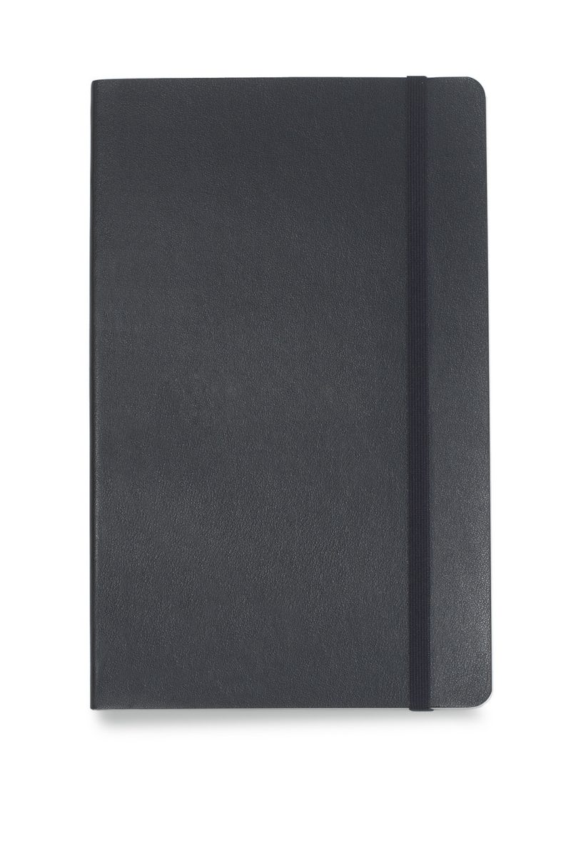 Custom Moleskine Soft Cover Ruled Large Notebook - Black - 1