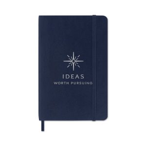 Custom Moleskine Soft Cover Ruled Pocket Notebook - Sapphire Blue