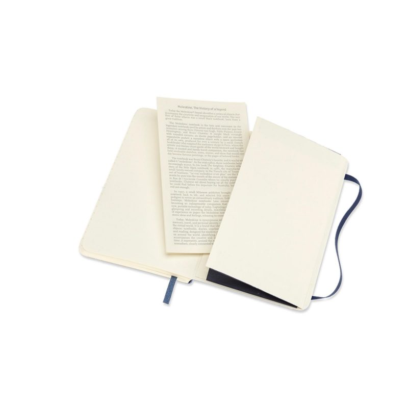 Custom Moleskine Soft Cover Ruled Pocket Notebook - Sapphire Blue - 4