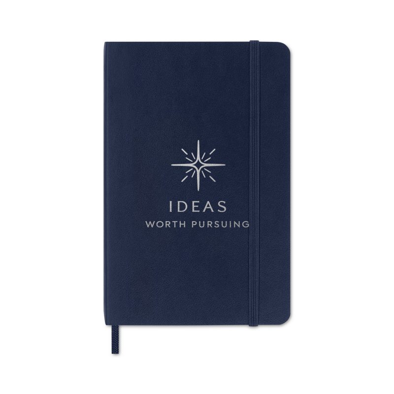 Custom Moleskine Soft Cover Ruled Pocket Notebook - Sapphire Blue