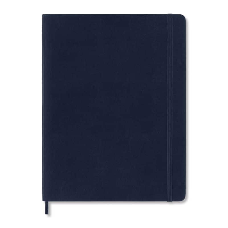 Custom Moleskine Soft Cover Ruled X-Large Notebook - Sapphire Blue - 1