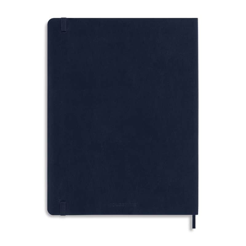 Custom Moleskine Soft Cover Ruled X-Large Notebook - Sapphire Blue - 4