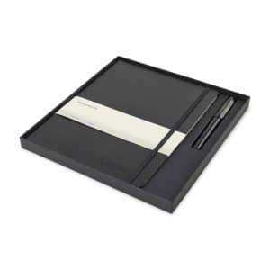 Custom Moleskine X-Large Notebook and Kaweco Pen Gift Set - Black