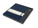 Custom Moleskine X-Large Notebook and Kaweco Pen Gift Set - Sapphire Blue - 1