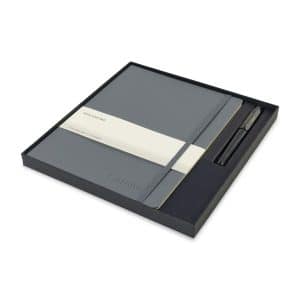 Custom Moleskine X-Large Notebook and Kaweco Pen Gift Set - Slate Grey